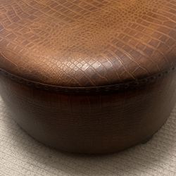 Leather Ottoman