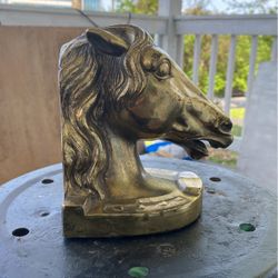 Brass horse head 6 x 5 1/2”