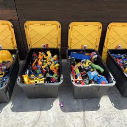 4 cases full on toys all kinds toys all like new asking $250  selling all together 