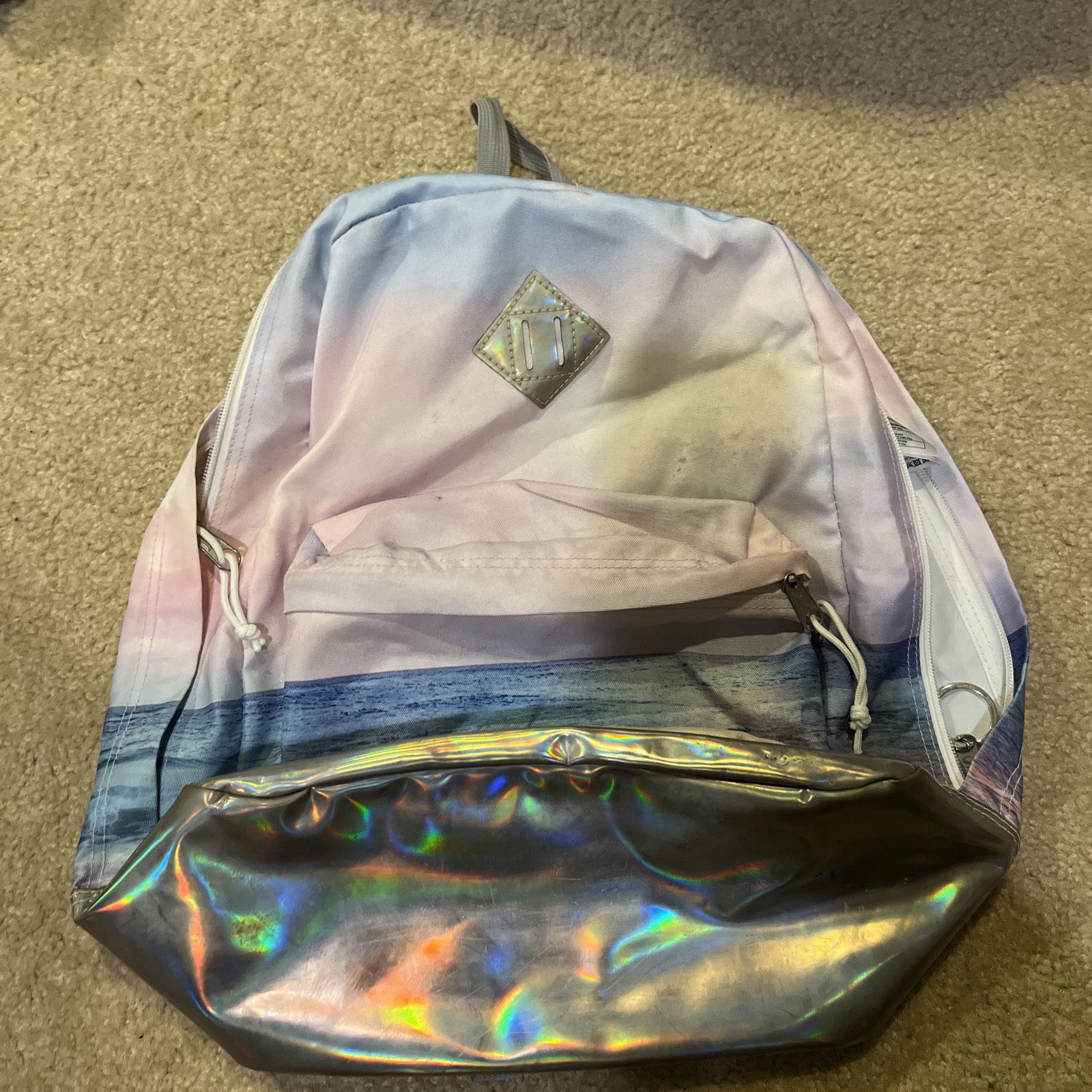Lightly Used Jansport Backpack Pink Blue