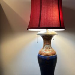Large Antique Japanese Imarif Vase Lamp