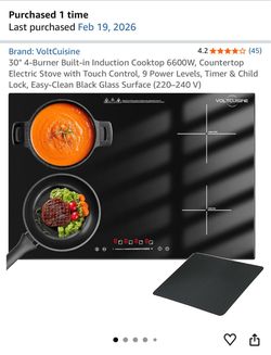 4 Burner Induction cooktop