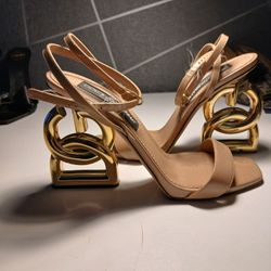 Authentic Dolce & Gabbana Nude Heels – Gold Sculptural Heel  $581 OBO