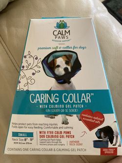 Dog Caring Collar with a Gel Patch. New.Size Small