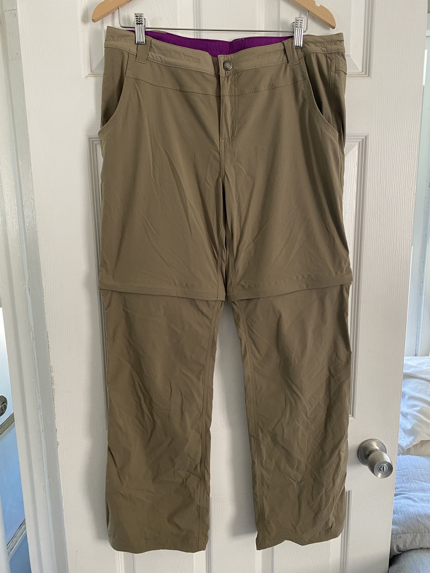 Eddie Bauer Women’s Convertible Hiking Pants Size 12 Color Tan