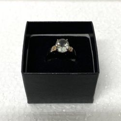 New Beautiful 14K Yellow Gold Over Sterling Silver Diamonds and 2.50 CTW Amethyst Size 7 Designer Ring