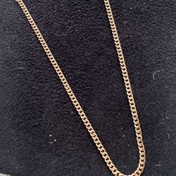 Vintage 14k Solid Gold Curb Chain