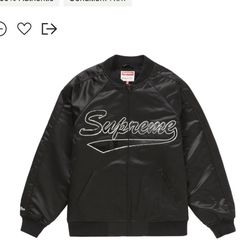 Supreme Mitchell & Ness Sequin Logo Varsity Jacket