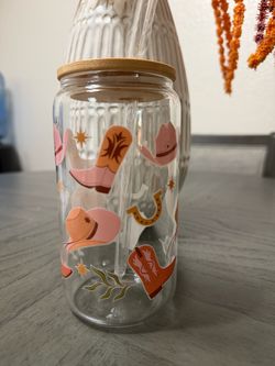 Cowgirl Glass Cup