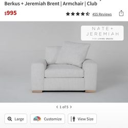 Oversize Linen Chair