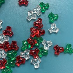 Christmas Tripod Beads For Crafts- New