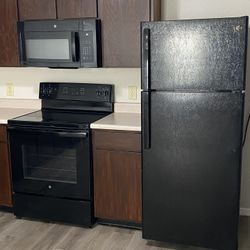 Refrigerator, Electric Stove, Microwave And Dishwasher 