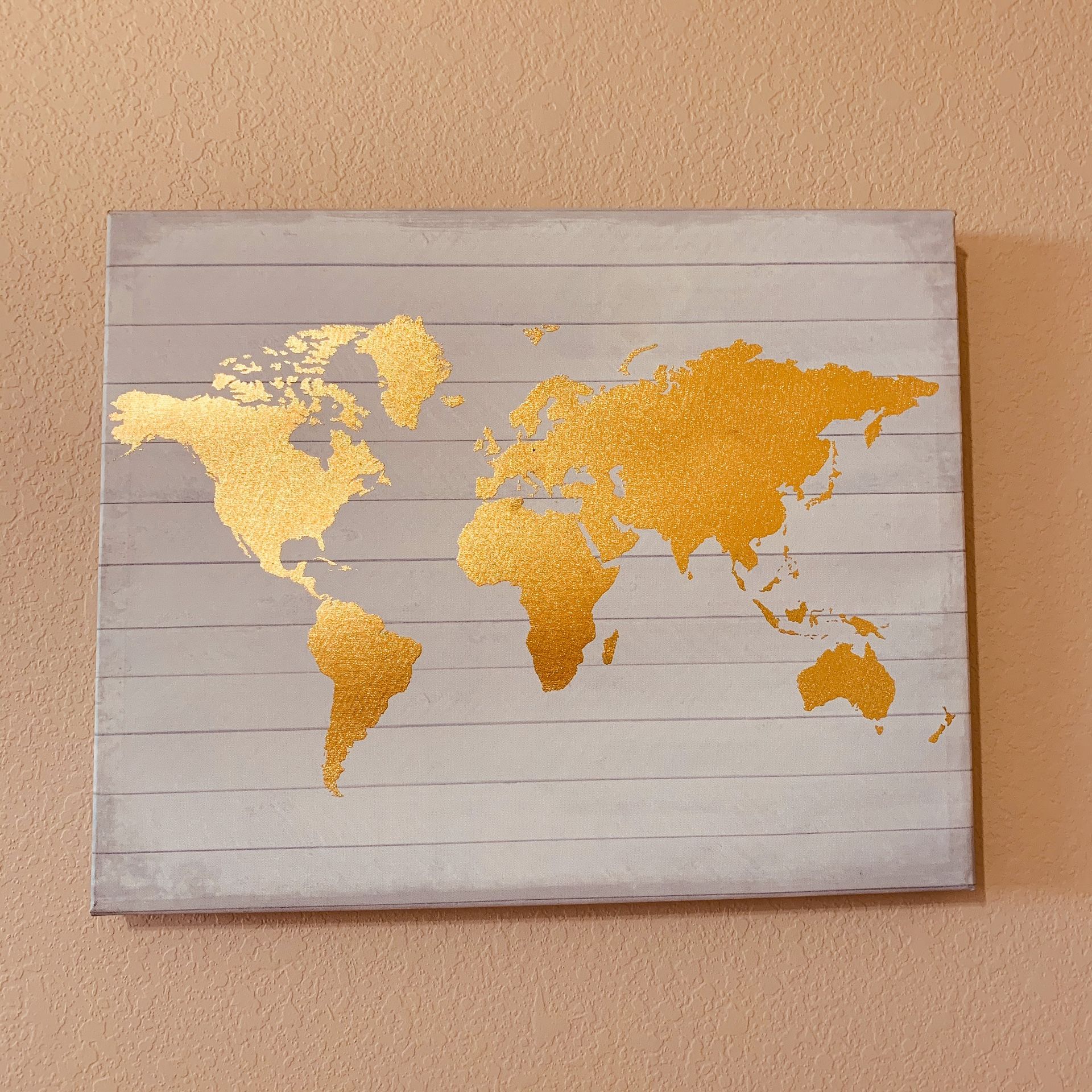 World Map Canvas Painting
