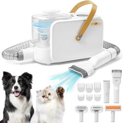 Dog Grooming Kit 2L Pet Grooming Vacuum for Dogs with Nail Grinder Brush, 15000Pa Powerful Dog Vacuum for Shedding Grooming Vacuum Quiet 5in1 Pet Groo