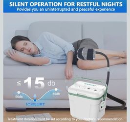 Cold Therapy Machine with Programmable Timer, Ice Machine for Knee After Surgery, Cryotherapy Pain Relief W Compression Pad