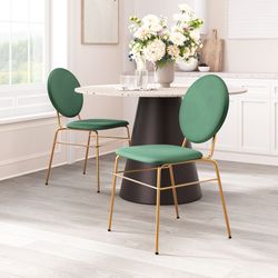 Odessa Green & Gold Dining Chair (Set of 2)