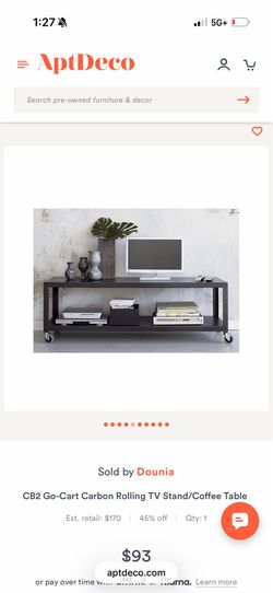 CB2 Rolling TV Stand/Coffee Table