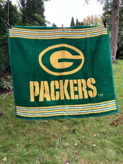 Vintage Biederlack GB Packers Blanket