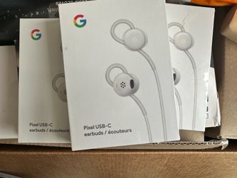 Google Earbuds Wired Headset USB-C, Comfortable Fit, Inline Controls, Compatible with Type-C Phones - White