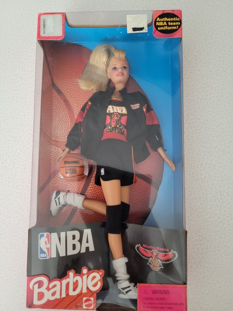 Vintage Mattel Barbie NBA Atlanta Hawks Basketball Collectible 