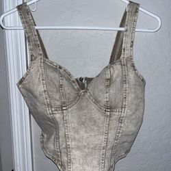 Corset Style Crop Top Small