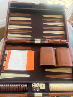 Vintage backgammon board game