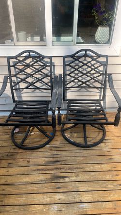 Hampton bay cast aluminum swivel chair