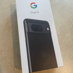 Google Pixel 8 6.2” 256GBy Obsidian Brand New! Sealed In Box