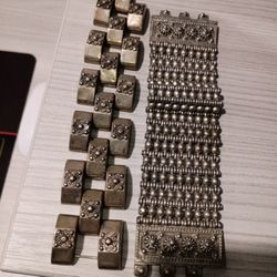 2 Silver Bracelets 