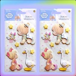 2 Vintage Precious Moments 3D Stickers