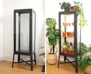 FABRIKÖR Ikea Glass Display Cabinet Gray