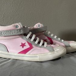 Converse Pro Blaze Strap Pink/Grey Size 5