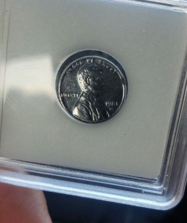 1981 D Silver Penny. Non Grated. Best Offer