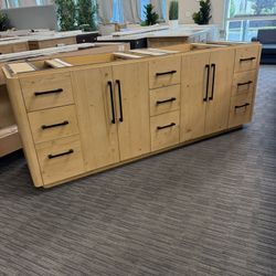 83” Bathroom Vanity In Wood Color Cabinet Only 
