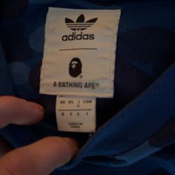 Adidas Bape Blue Camo Shirt Collab 