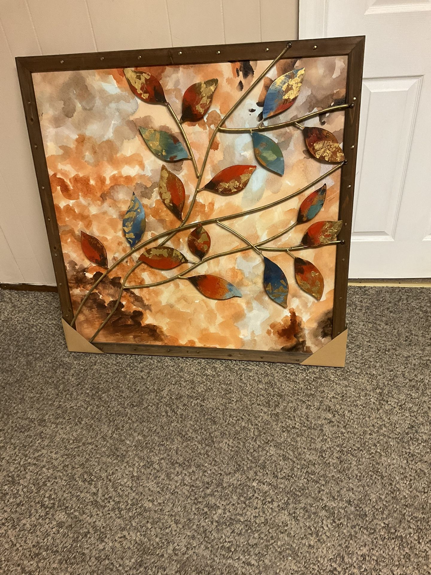 Pier One Imports Foiled Leaves Wall Panel