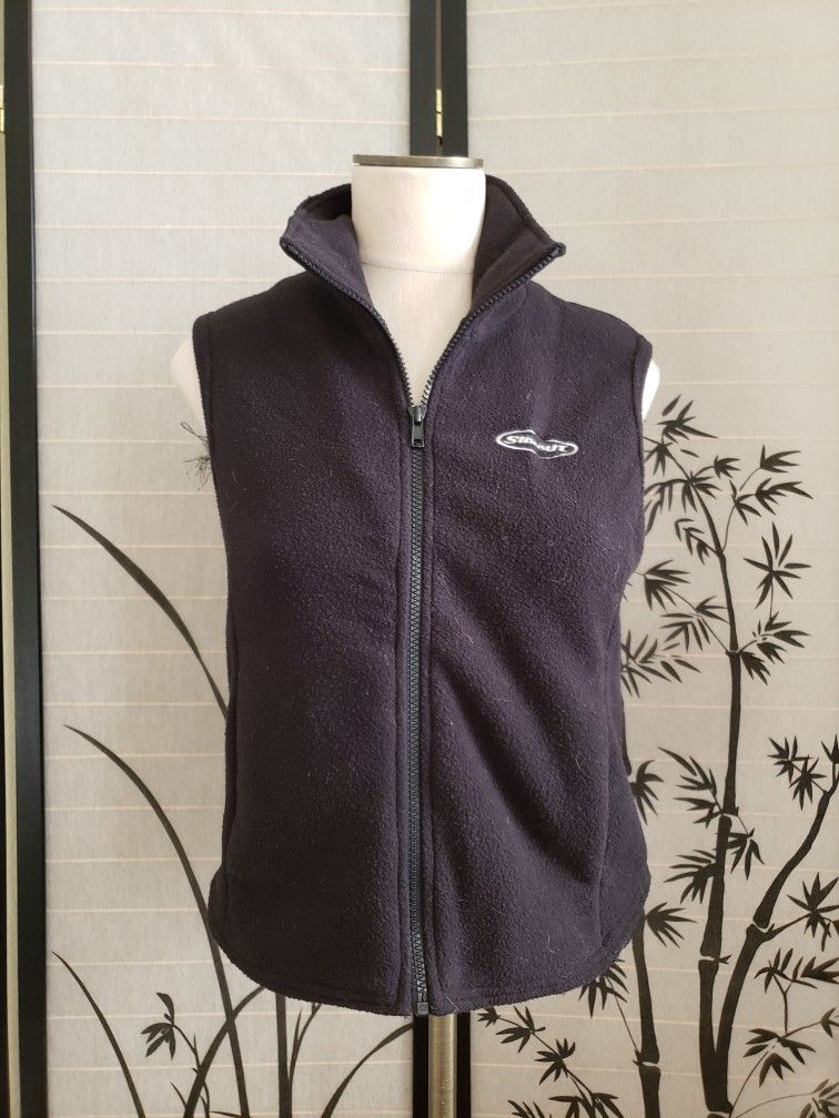 Sideout Black Fleece Zip Front Vest