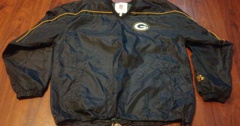 Green Bay Packers NFL Pullover Windbreaker Jacket size L adult
