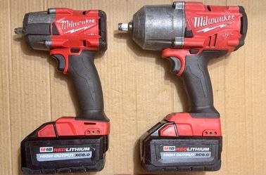 Milwaukee Fuel 1/2in. High Torque/3/8in. Mid Torque & 1-6.0ah/1-8.0ah High Output Batteries 🚫NO CHARGER🚫