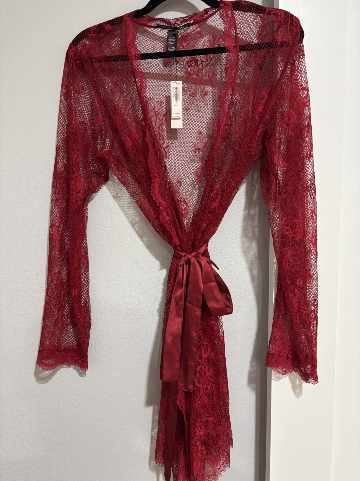 Victoria Secret Floral Mesh Lace Robe