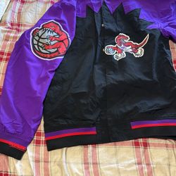 Mitchell & Ness Men's Purple and Black Jacket