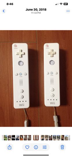Nintendo WII 2 Remotes Controllers 