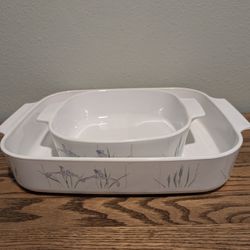 Vintage Corning Ware Open Roaster Lasagna Baking Pan 12.25x10.5x2.5 2.5 L, Vintage Corning  Wear Shadow Iris Casserole Dish A-10-B