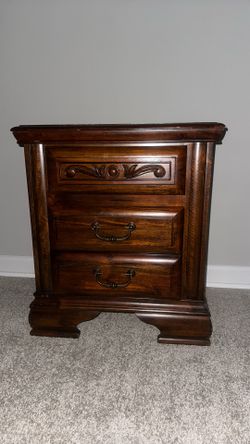 Classic Dark Wooden Nightstand