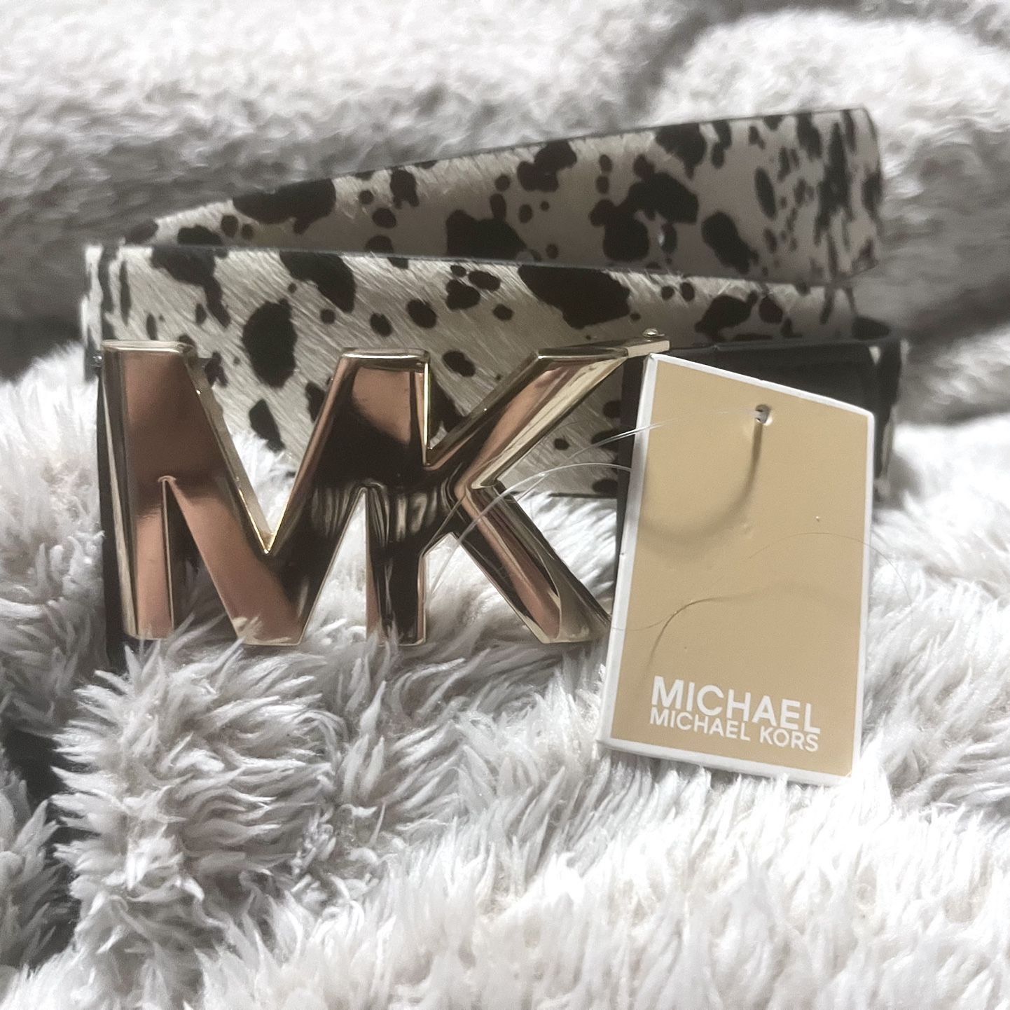MK michael kors // calf hair cow print belt // med for Sale 