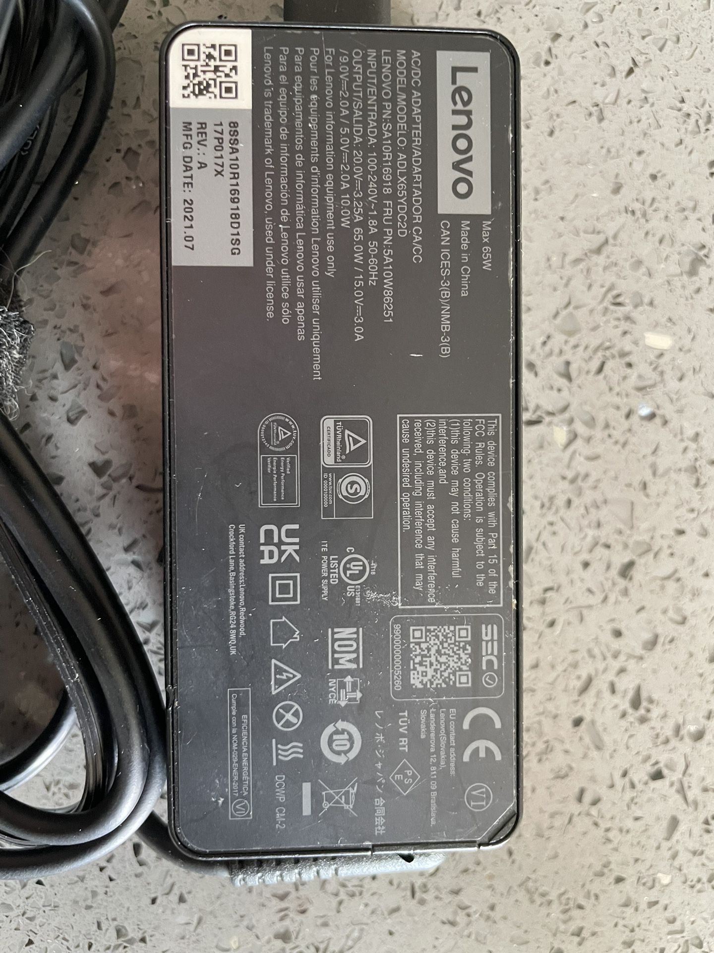 Lenovo 65W AC Power Adapter