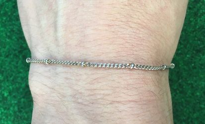 Mex 925 MO26V Sterling Silver Rope Chain Bracelet 9”