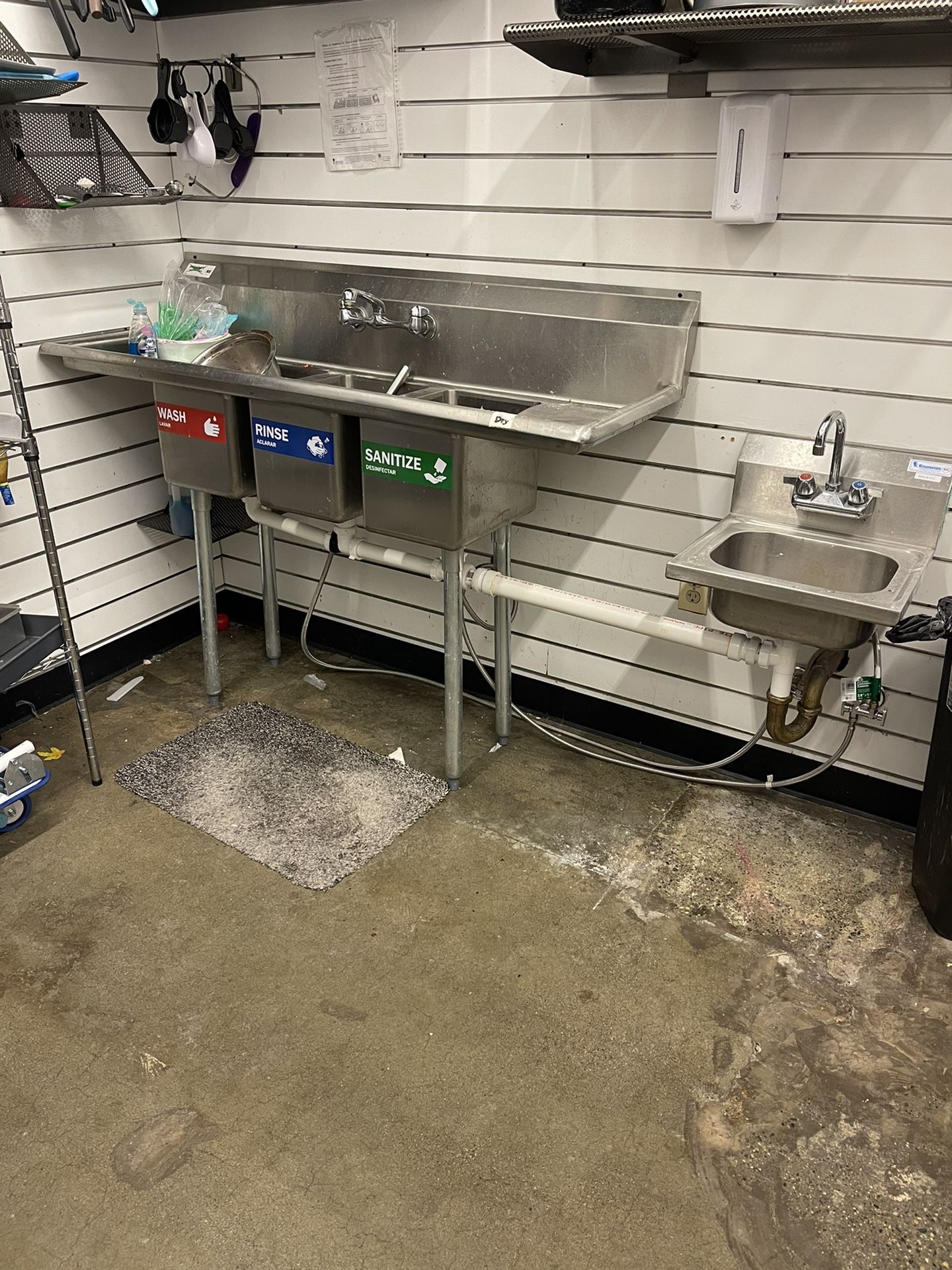 3 Compartment Sink/ Hand Washing Sink
