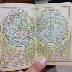 Antique 1924 pocket world atlas worn