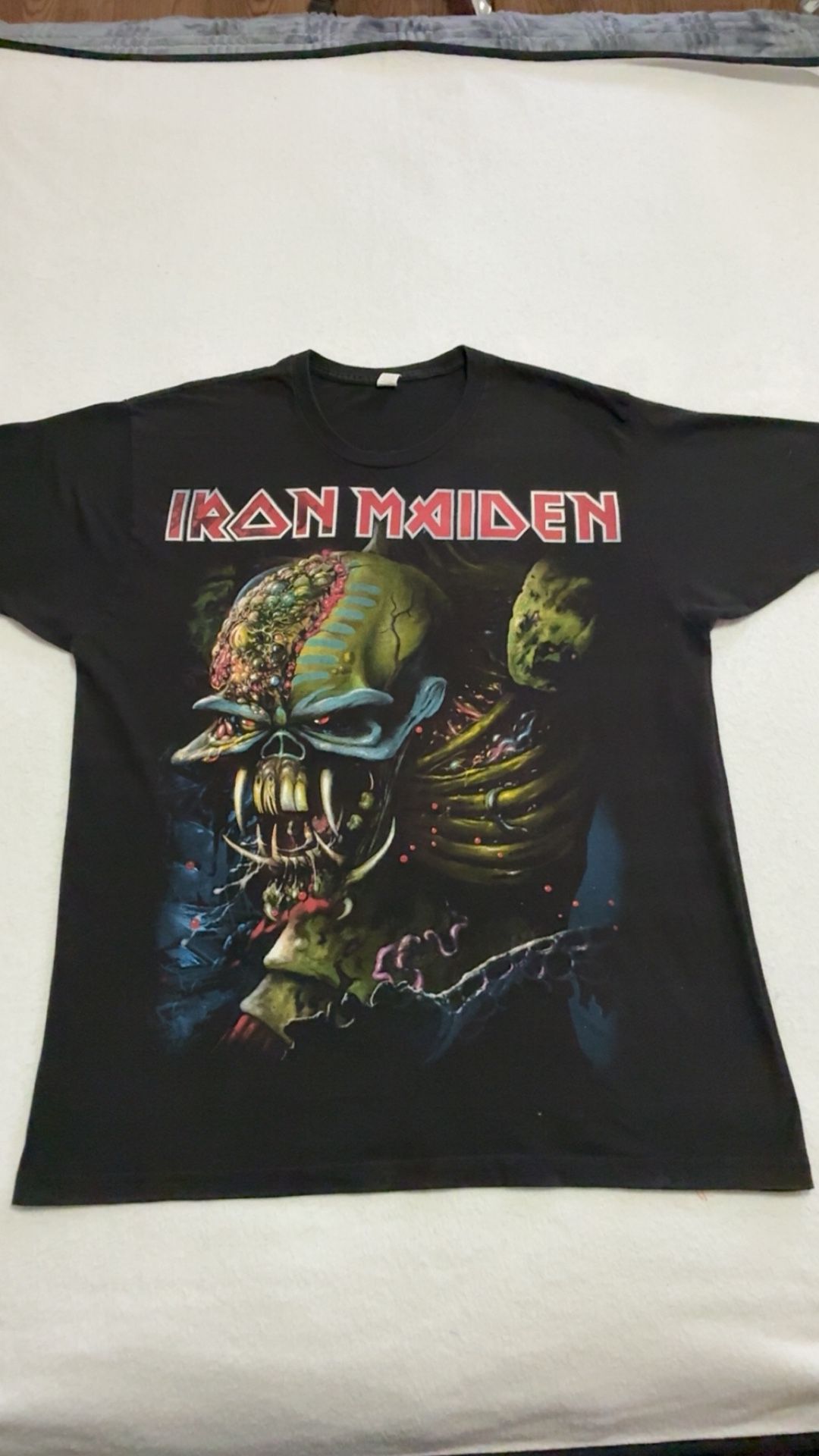 Iron Maiden Shirt Men Mega Graphic Spell Out The Final Frontier